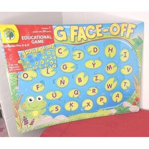 FROG FACE-OFF Grades Pre-K & K Educational Game LETTERS Games Match New Home Sch